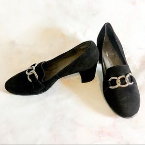 NWOB Black Aerosoles Loafer-Style Heels